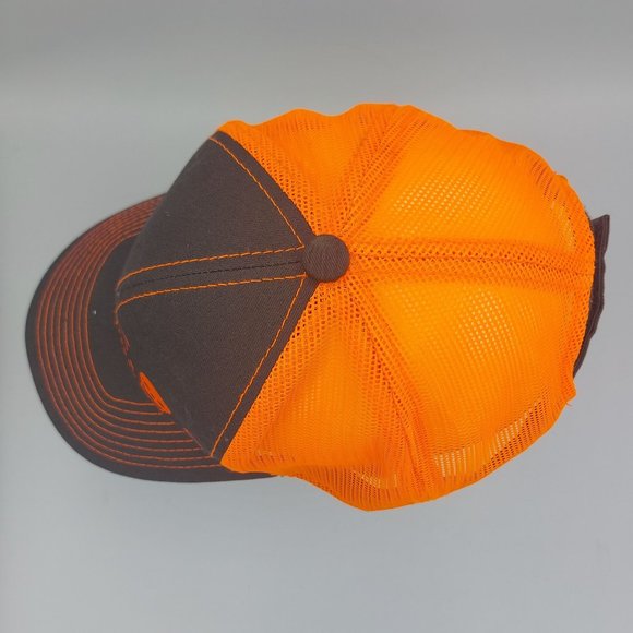 S.O.S. Outdoor  Baseball Ball Cap Platinum Series Orange Gray Mesh Strap Back - Picture 7 of 11